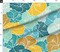 Bold Floral Botanical Tropical Island Beach Hibiscus Lines Abstract Large Scale Blue Green Yellow Vacation Coastal Nature Flowers Custom Printed Fabric by Spoonflower Various Fabrics by the Yard or Fat Quarter